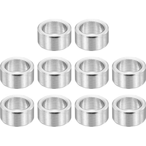 M7 Entretoise en Acier Inoxydable, 12Pcs Entretoise Métallique 7mm ID x 10mm OD x 5mm L Bague à Vis pour 1/4" ou M7 Boulon (1/5)