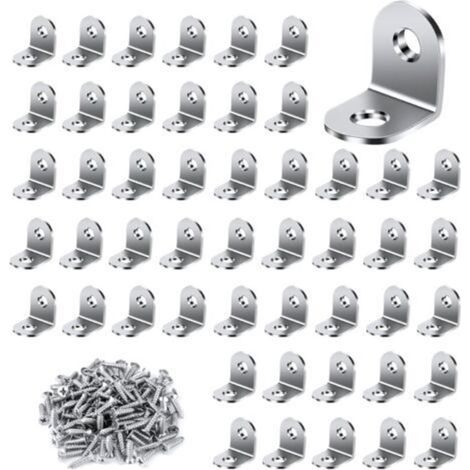 Stainless steel fixing brackets - Set of 50 fixing brackets 2525 mm for fixing and repairing furniture (1/5)