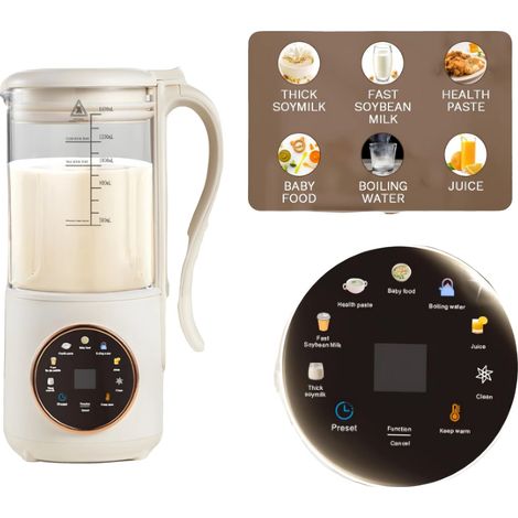 Hochleistungsmixer, 1400 ml Kapazität, 304 Edelstahlklingen, 220V Spannung, 12-Stunden-Timer, 9 voreingestellte Funktionen (1/5)