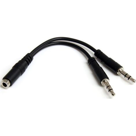 StarTech.com MUYHSFMM cavo audio 0,13 m 3.5mm 2 x 3.5mm Nero (1/4)