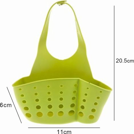 (Vert Original) Panier égouttoir de rangement pour la maison, porte-savon/éponge réglable, sac égouttoir suspendu, accessoires de cuisine (1/5)
