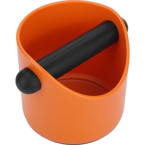Knock Box Rutschfester Kaffeesatz-Aufbewahrungsbehälter Abfalleimer für Heimcafés (Orange) (1/5)