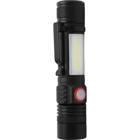 Elektrische Taschenlampe mit zwei Lichtquellen (T6+COB), leistungsstarker Teleskopzoom, Outdoor-Taschenlampe. (1/5)