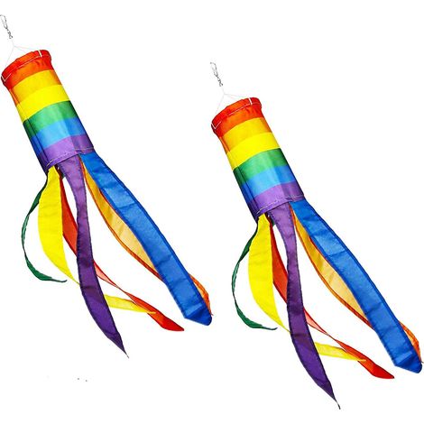 Pcs Rainbow Windsock Multicolor Wind Decoration for Home Outdoor Flag 13 x 88 cm Weather Resistant (1/5)