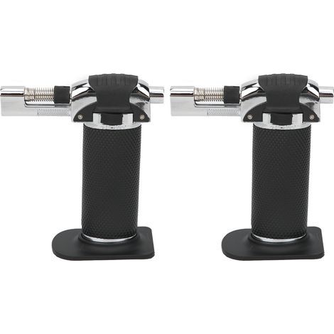 2Pcs Mini Torche à Butane Rechargeable, Pistolet à Flamme Portable pour Allumage et Chauffage (1/5)