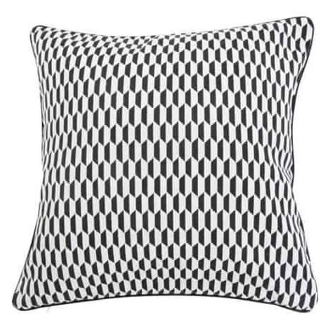 Housse de Coussin tendance noir et blanc - 40x40cm - Noir