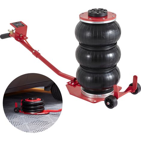 VEVOR Gato Neumático Carga de 3T Elevación de 140-450 mm Gato Neumático 0,8-1,0MPa 3 Cojines de Aire Mango Largo Fácil Elevación Rápida para Reparación de Coches Mantenimiento SUV Pickup Taller Garaje (1/5)