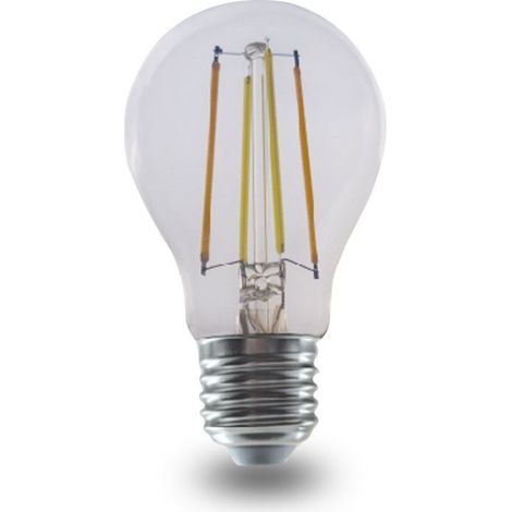 Bombilla LED V-TAC E27 7W A60 Filamento Google Alexa Inteligente 3 en 1 Regulable
