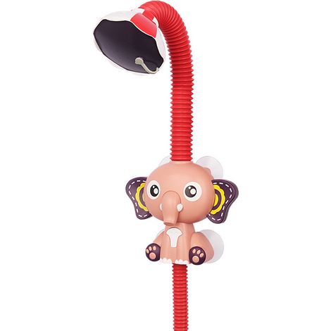 Douche électrique pour enfants en forme d'éléphant macaron, jouet de bain rouge pour l'été (1/5)