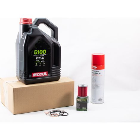 Kit Entretien Vidange Standard pour SUZUKI DR 125 de 1995 à 2000 - MOTUL 5100 10W40 4L
