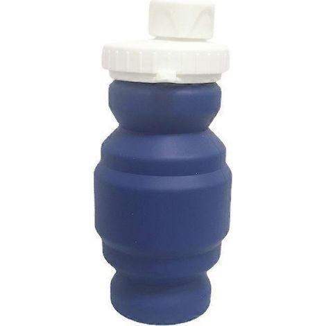 Gourde pliable portable en silicone de 320 ml pour le cyclisme et les sports de plein air (bleu foncé) (1/5)