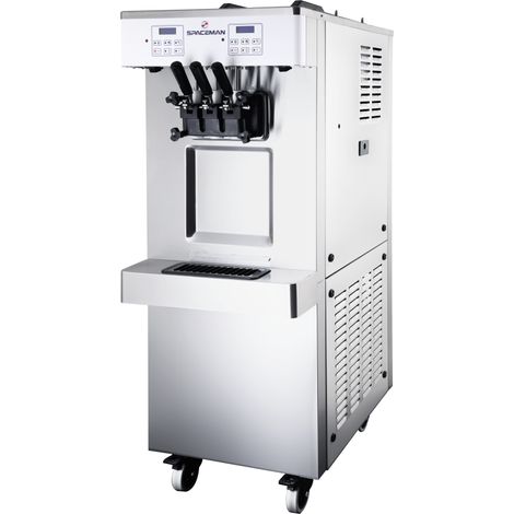 Machine à Glace Italienne sur Roulettes - 2 Parfums + Panachage - 45 L/h - Spaceman