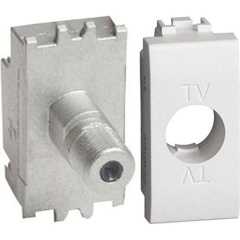 Presa TV SAT LivingLight coassiale tipo F75 Bianca