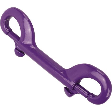 Mousqueton à double extrémité 100 mm à dégagement rapide, en acier inoxydable 316, pour gilet stabilisateur de plongée (violet). (1/5)