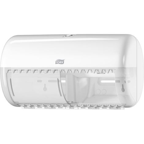 Distributeur en plastique papier toilettes petit Rouleaux Tork 557000 (1/6)