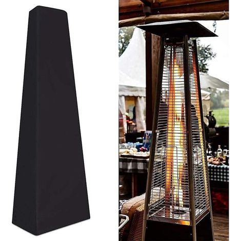 Housse Chauffage – Imperméable, Anti-poussière – pour Chauffage Terrasse Pyramide – Noir (1/4)