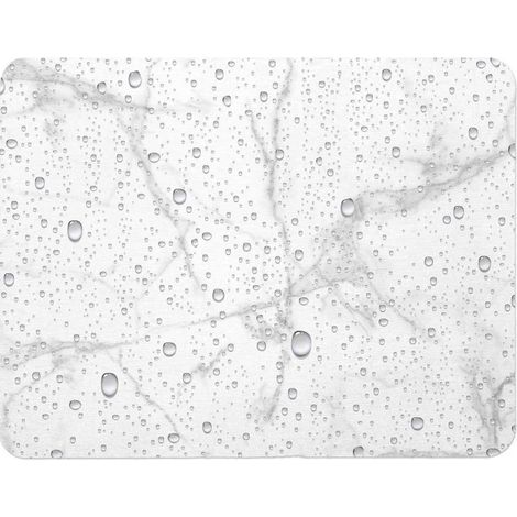 Tapis de Bain à Motifs "Aqua" 35x45cm Blanc