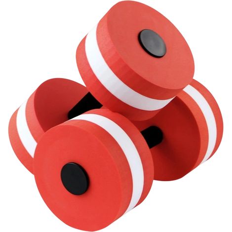 Juego de 2 mancuernas flotantes de espuma EVA, ligeras y resistentes al agua para yoga y fitness acuático. (1/5)