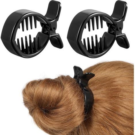 Lot De 2 Pinces À Cheveux À Dents Rondes Pince À Cheveux DentéE Pour Queue De Cheval RelevéE Pour À Forte Tension Accessoire De Coiffure Pour Travail FêTe Plage (1/4)