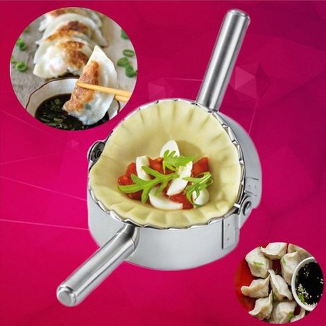 2X Meilleurs Ustensiles Acier Inoxydable Empanada Presse Ravioli Moule Boulette Fabricant Emballage Pâtisserie Coupe-Pâte (1/5)