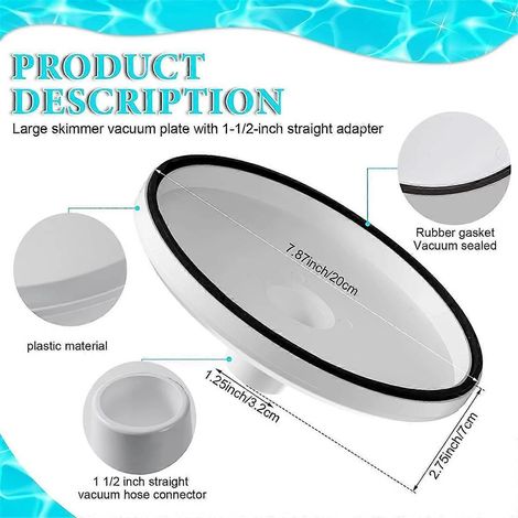 Plaque d'aspiration et manchon de tuyau d'aspiration pour skimmer de piscine compatibles avec l'accessoire de nettoyage de piscine SP1106 (1/5)