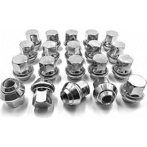 20 Stück Leichtmetallradmuttern M12x1,5 19 mm, kompatibel mit Ford Focus MK1 MK2 MK3 ST RS (Ersatzteil) (1/5)