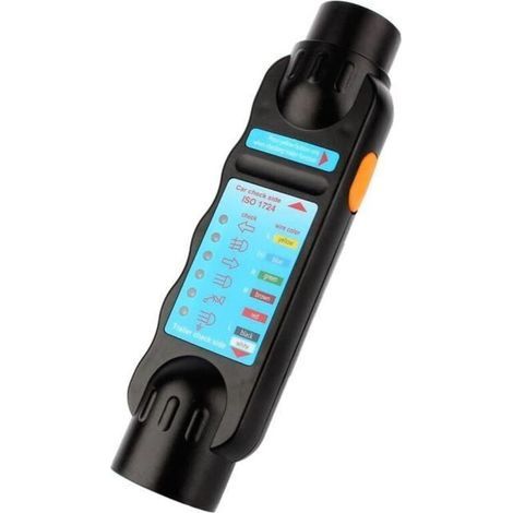 pair CESAR 7pin 12v voiture remorquage prise de connexion testeur outil de diagnostic noir