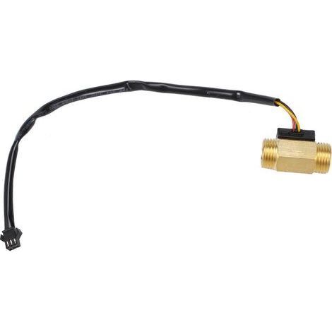 1 capteur de débit d'eau pour turbine Yf-B1, filetage mâle G1/2 pouce, interrupteur à effet Hall électromagnétique en laiton, débit 1-25 L/min (1/5)