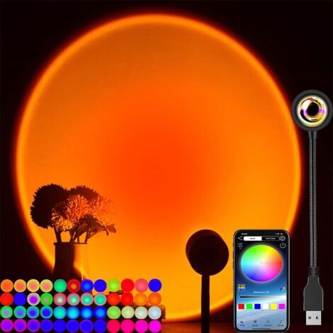 Smart APP 16M couleurs coucher de soleil lampe projecteur LED décoration de la maison photographie fond veilleuse (1 PCS) (1/5)