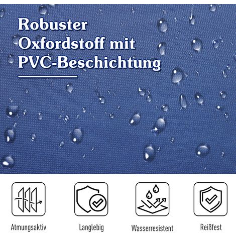 Lit de camp pliable, matelas de camping imperméable, incluant housse de transport, 190 cm x 68 cm x 52 cm, bleu (1/4)