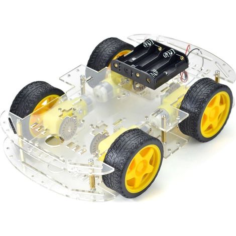 Encodeur Intelligent de Vitesse de kit de châssis de boîte de Batterie de Voiture de Robot de Moteur pour Arduino - Quatre pneus