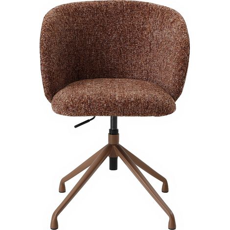 Chaise de bureau - Tissu texturé - Terracotta - Hauteur réglable - DUMALI (1/4)