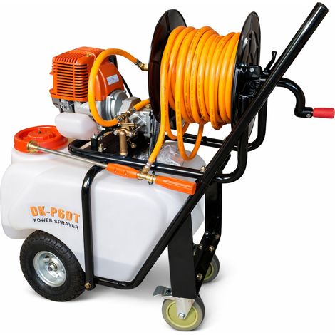Varan Motors - VR-P60T Pulverizador m�vil a gasolina 31cc 4 tiempos con dep�sito 50L y manguera 30 m � presi�n 25 bar profesional