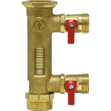 Indicateur de debit de passage 8-28 l/min complet, raccord de serrage 22 mm avec purge
