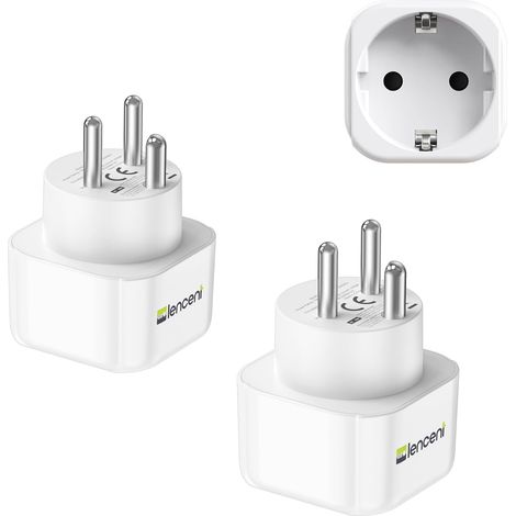 Adaptateur Prise Danemark Type K pour Prises du Danemark/Groenland Lot de 2 Adaptateur de Voyage convertissant fiches Type C/E/F européennes (France) vers Type K (1/5)