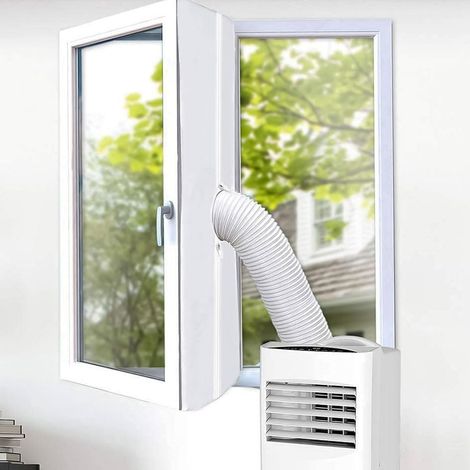 300 CM Kit de Fenêtre Climatiseur Mobile, Joint de Fenetre Universel pour Climatiseur Mobile et Sèche Linge, Tissu Oxford Résistant et Imperméable, Isolant Anti-Fuite d’Air Froid, Facile à Installer (1/3)