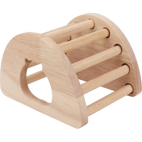 Maison en bois en forme d'arche pour hamster, cabane en bois creuse pour gerbilles, chinchillas, cochons d'Inde et ours dorés (1/5)