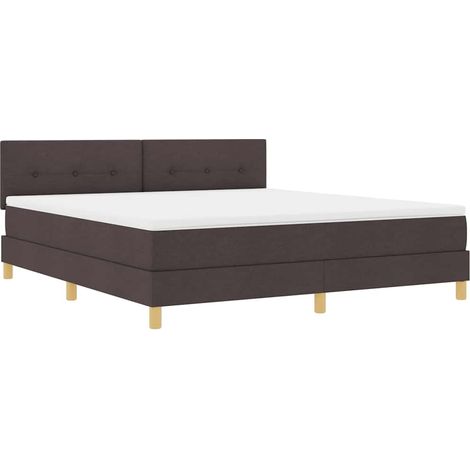 Maison Exclusive - LED Boxspringbett mit Kissen Dunkelbraun 180 x