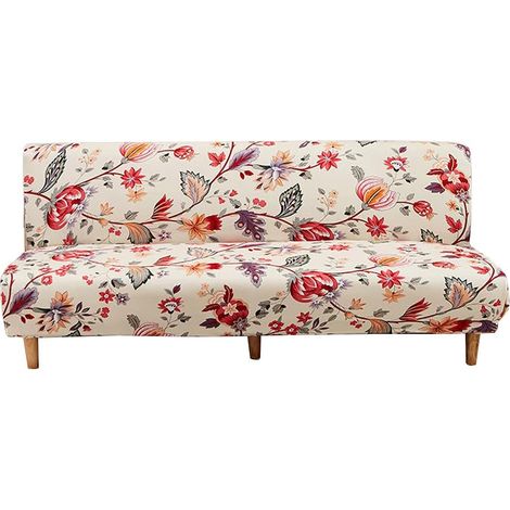 Sollbry Funda elástica para sofá de 3 plazas, sin brazos, plegable, para cama (190 x 210 cm) (1/4)