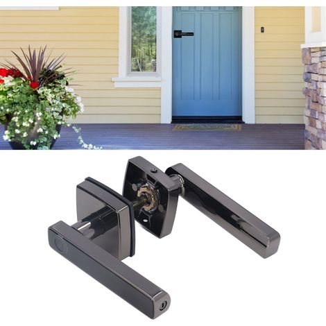 Serrure à empreinte digitale pour porte intérieure en bois, compatible avec les serrures anti-graffiti pour bureaux, sans perçage, remplacement direct des serrures à bille, serrure de chambre (1/5)