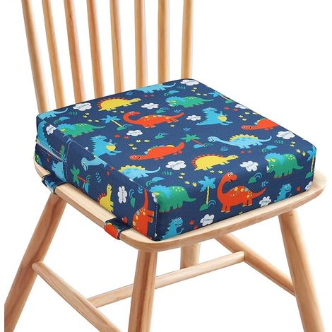 Seggiolone portatile / cuscino rialzato per neonati e bambini piccoli, seduta spessa e lavabile - Blu scuro (1/3)