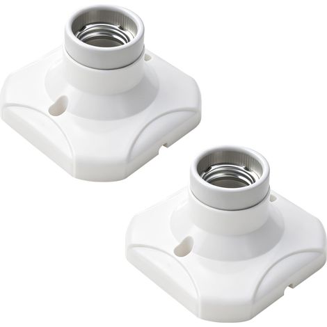 2 Pièces Douille Ampoule E27 à Visser avec Base en Céramique AC 220-240V (1/5)