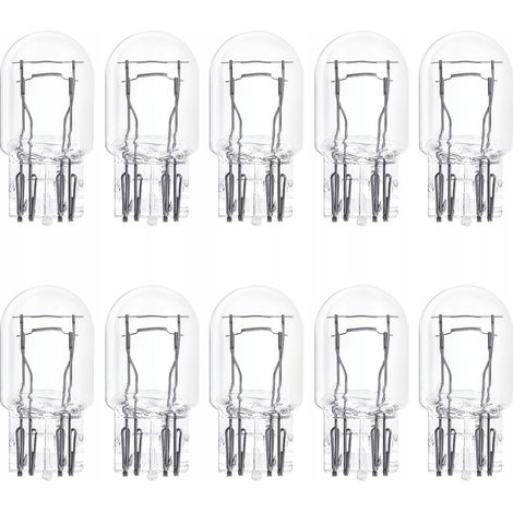Lot de 10 ampoules W21/5W 12V blanches pour feux de position, stop et recul, homologuées (1/5)