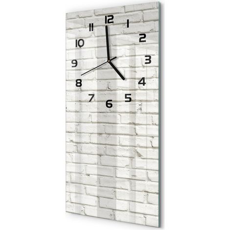 Horloge Murale Rectangulaire Verticale Cadeau Original Design Moderne Mur de briques 30x60 cm (1/5)