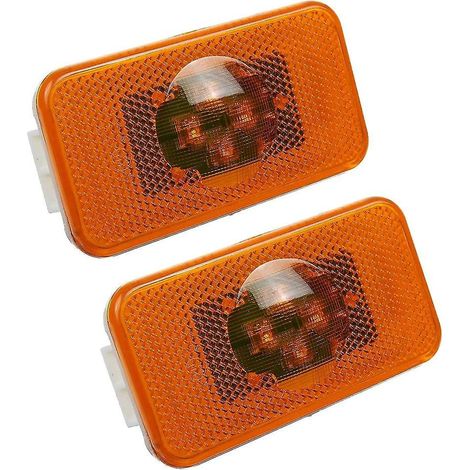 Lot de 2 feux de position latéraux à LED ambre 24 V pour voitures et camions, compatibles avec les camions Volvo FM/FH