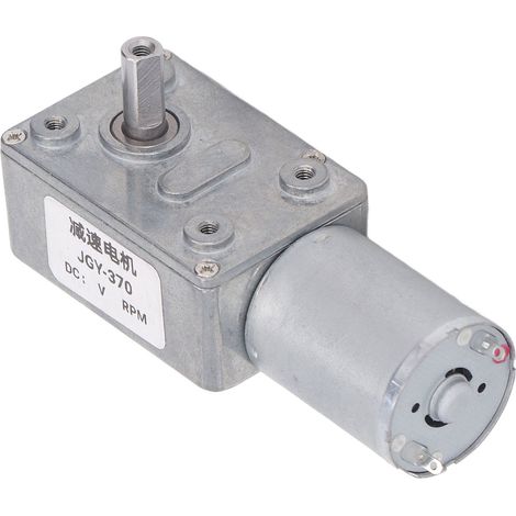 12-V-Gleichstrom-Getriebemotor, 12 mm Einwellen-Selbsthemmungs-Reversier-Schneckengetriebe-Drehzahlreduzierungsmotor, 4–25 kg·cm, 6 U/min (1/5)
