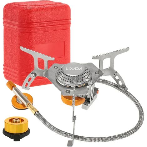 Réchaud de camping ultraléger, pliable, à gaz, briquet, grill de pique-nique portable, équipement de cuisine de survie en milieu sauvage. (1/5)