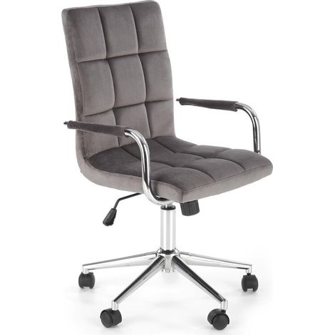 Silla de oficina Houston 1198, Gris + Plata, 93x53x60cm, Con reposabrazos, Con ruedas, Mecanismo de la silla: Económico