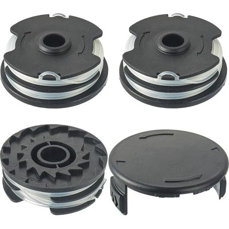 3 bobines fil nylon, plastique ABS, couvercle, pour tondeuse à gazon Parkside PRT 550 A1 (1/5)