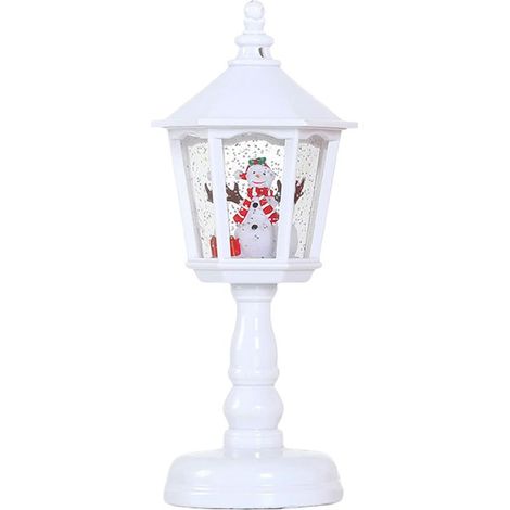 Lampe table extérieur Halloween/Noël musique. Effet neige, alimentation USB. Cadeau décoration lumineuse. (1/4)